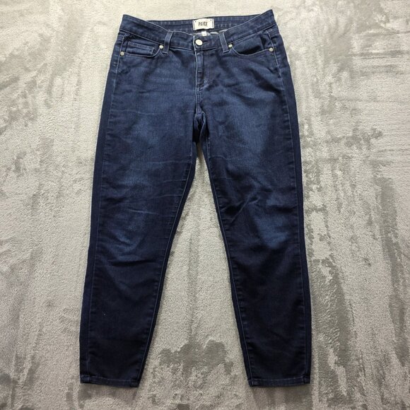 Paige Jeans Womens 29 Verdugo Crop Dark Wash Denim Skinny - Picture 1 of 10